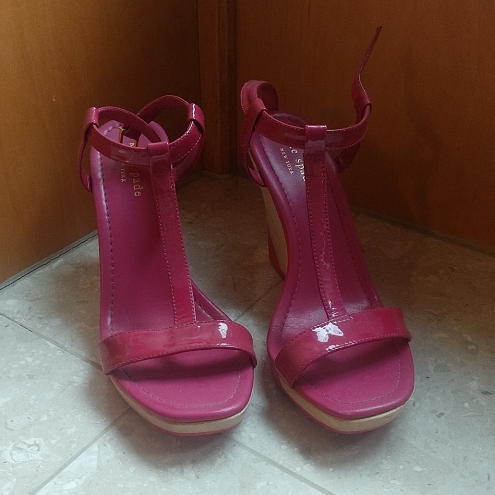 Kate Spade pink wedges
